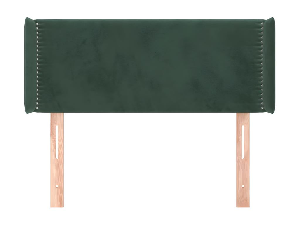 Headboard with wings, Dark Green, 83x16x78/88 cm, Velvet