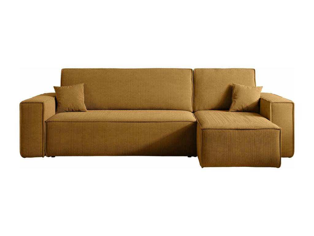 Convertible corner sofa - in light grey loop - Meublori