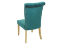 Meublori-D22 dining chair, set of 2, dark green, gold legs