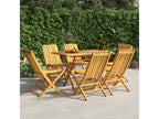 6-piece folding garden chairs, 47x47x89 cm, solid teak wood