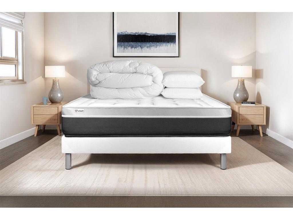 VITAL SOFT ready-to-sleep pack, 180x200 cm Laviecasa white bed base JCBL37860