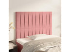 2-piece Pink Velvet Headboard Set, 90x5x78/88 cm