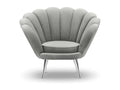 Meublori - Meublori armchair in dark grey velvet - 98x78x76cm