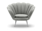 Meublori - Meublori armchair in dark grey velvet - 98x78x76cm
