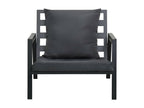 5-piece garden furniture set with cushions, dark grey aluminum, 2