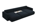 Convertible panoramic corner sofa in velvet - blue Meublori