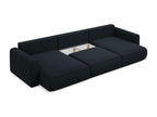 Convertible panoramic corner sofa in velvet - blue Meublori