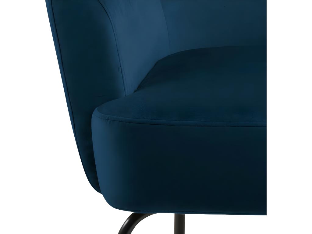 Meublori Armchair in blue velvet.