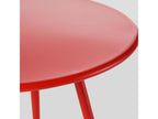 Round red metal garden coffee table 50 cm - Meublori