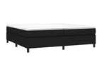 Upholstered bed base with mattress, black, 200x200 cm, fabric