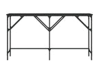 Black console table 140x29x75 cm engineered wood BMKB26096