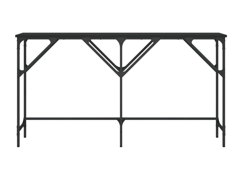 Black console table 140x29x75 cm engineered wood BMKB26096