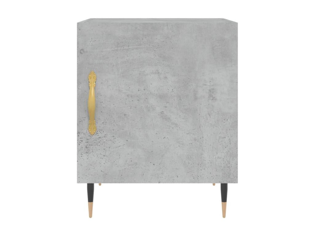 2-piece bedside tables, concrete grey, 40x40x50 cm, engineered wood