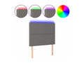 LED Headboard, Grey, 90x5x118/128 cm, Faux Leather
