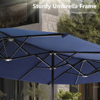 MAISON ARTS 8 PCS Patio Dining Set with 13ft Patio Umbrella
