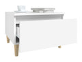 2-piece side tables, white, 50x46x35 cm, engineered wood