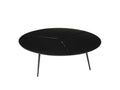 Meublori - Round coffee table 100x100cm in matte black aluminum