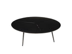 Meublori - Round coffee table 100x100cm in matte black aluminum