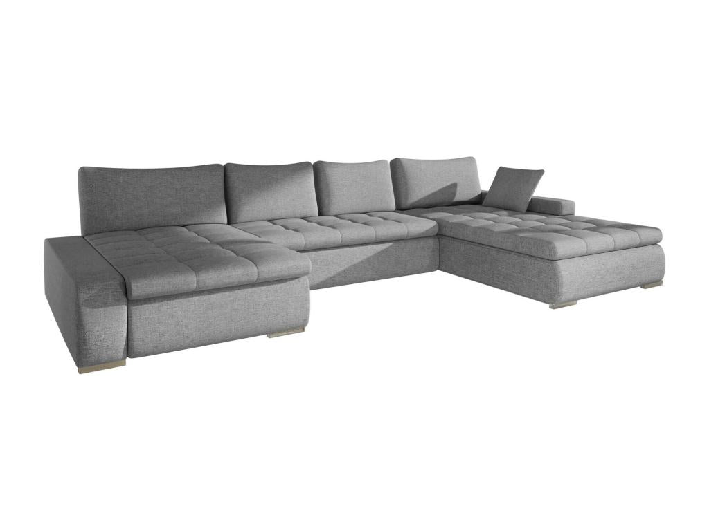 Laviecasa 106 Grey Corner Sofa with Sleeping Function and Bed Box, 394x213x80cm QAND91156