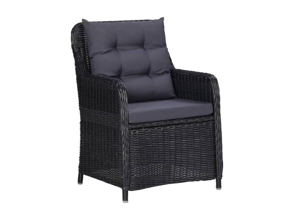 5-Piece Black Garden Dining Set