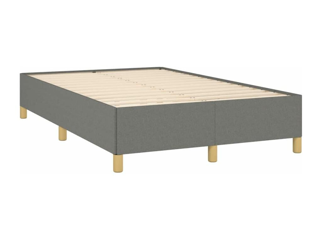 Meublori bed base with dark grey LED mattress, 120x190 cm, fabric