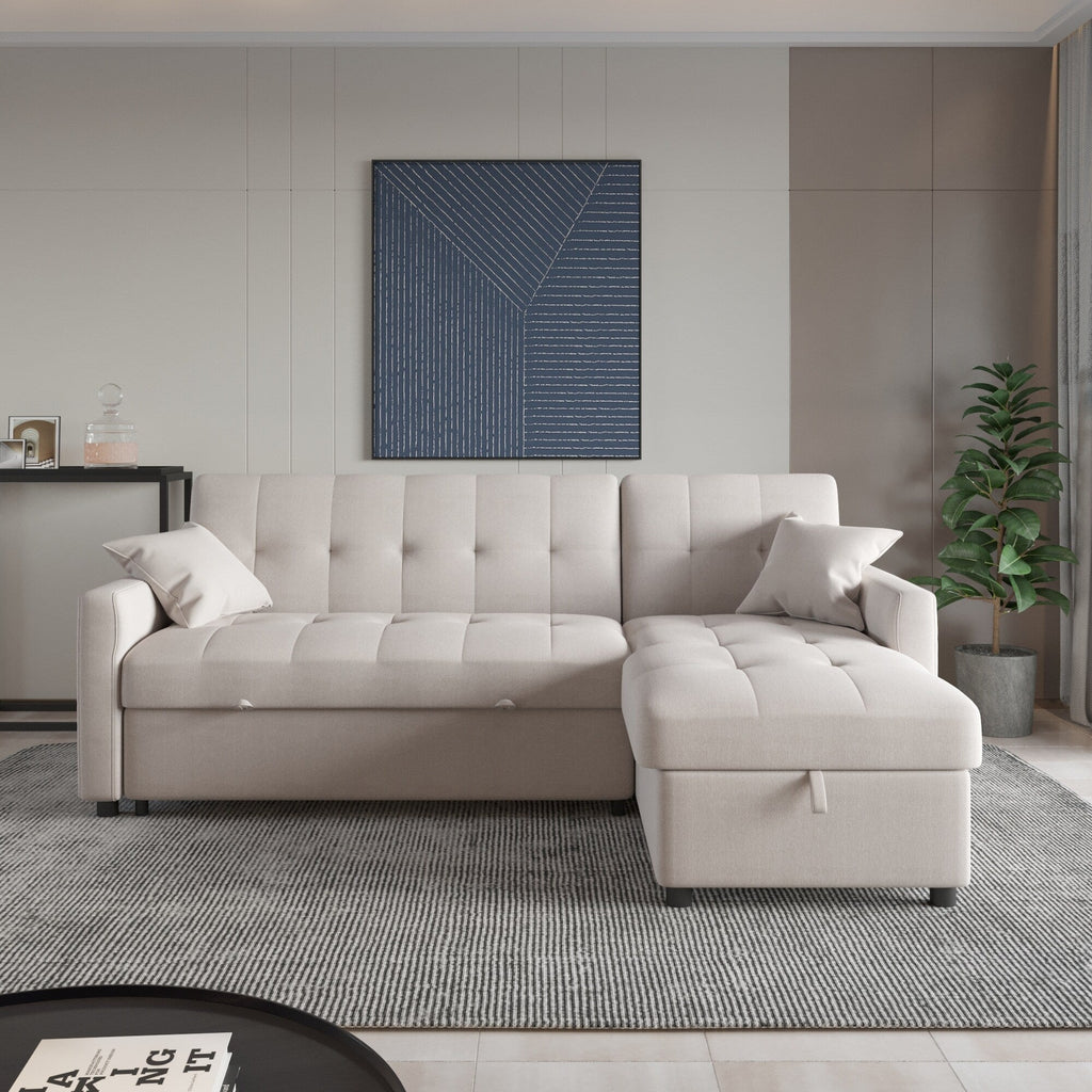 82'' Wide Reversible Sleeper Sofa & Chaise