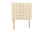 Cream LED Headboard 100x5x118/128 cm Fabric