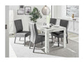 URBAN chair in grey faux leather, dimensions H99 x W46 x D63 cm, ideal for a modern and stylish dining room