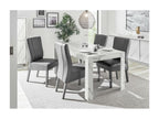 URBAN chair in grey faux leather, dimensions H99 x W46 x D63 cm, ideal for a modern and stylish dining room