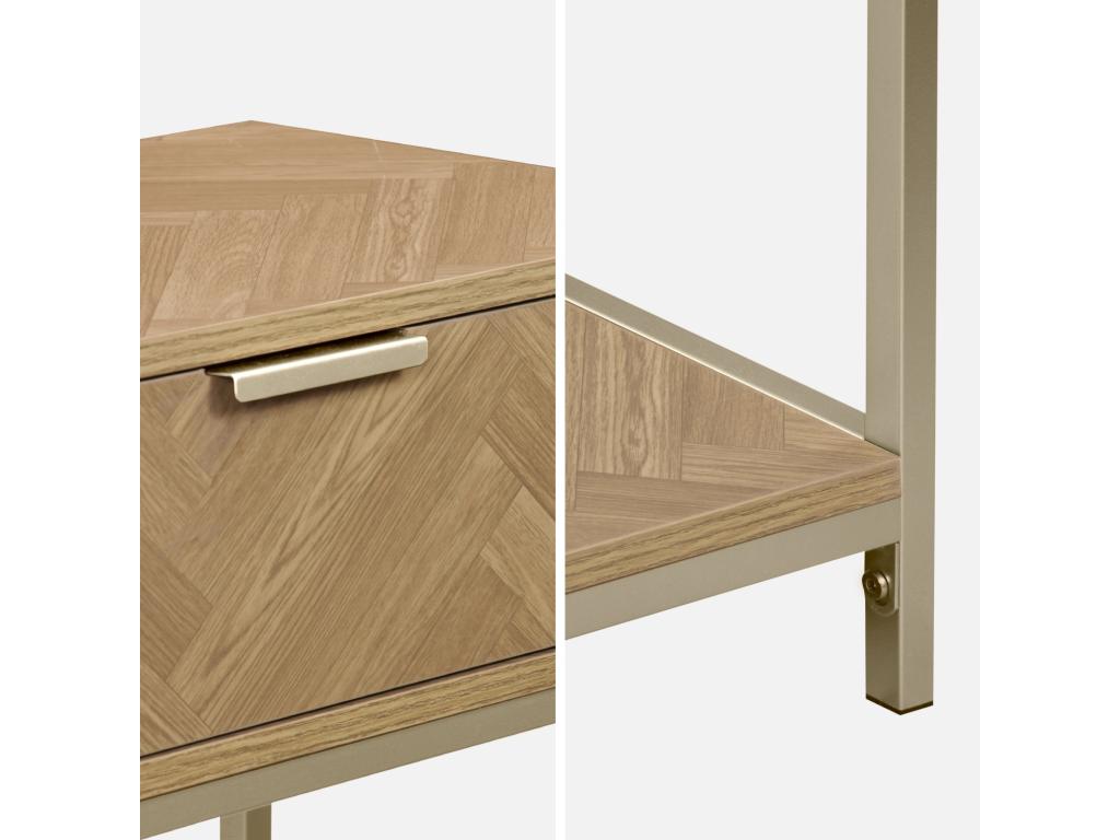 Console table - two drawers - one shelf - W 110 x D 35 x H 75cm