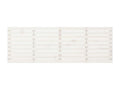 Wall-mounted headboard, white, 206x3x63 cm, solid pine wood