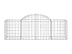 25 arched gabion baskets, 200x50x60/80 cm, galvanized iron
