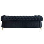 89 Velvet 3-Seater Sofa Sofa with Two Seat Cushions and Two Toss Pillows