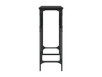 Black console table 140x29x75 cm engineered wood BMKB26096