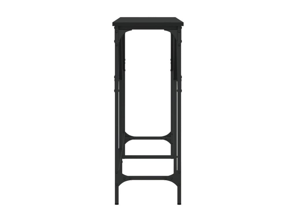 Black console table 140x29x75 cm engineered wood BMKB26096