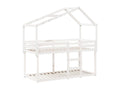 Bunk bed with white roof, 90x190 cm, solid pine wood