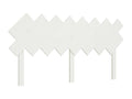 White Headboard 159.5x3x80.5 cm Solid Pine Wood