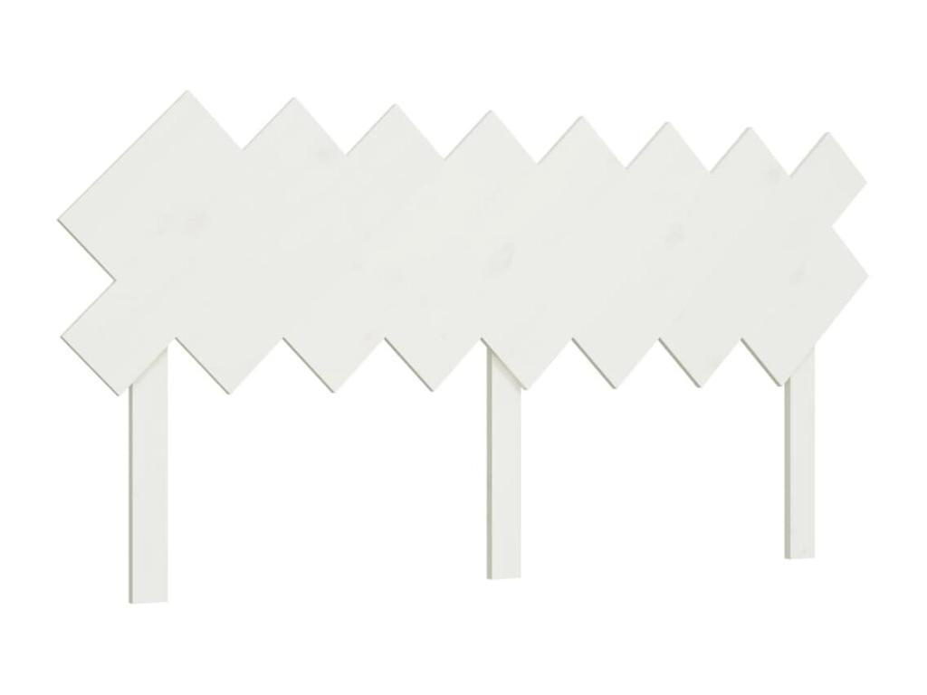 White Headboard 159.5x3x80.5 cm Solid Pine Wood