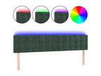 Dark Green LED Headboard 160x5x78/88 cm Velvet