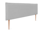 Meublori Smooth Natural Linen Headboard with Padding 135x105cm with Legs for 120/135cm Beds - Light Grey