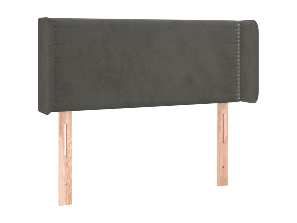 Dark Grey LED Headboard 83x16x78/88 cm Velvet