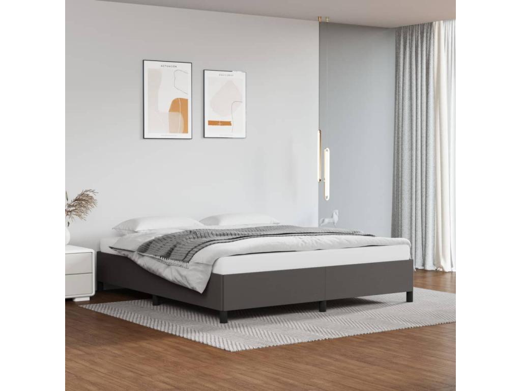 Grey bed frame 180x200 Faux leather