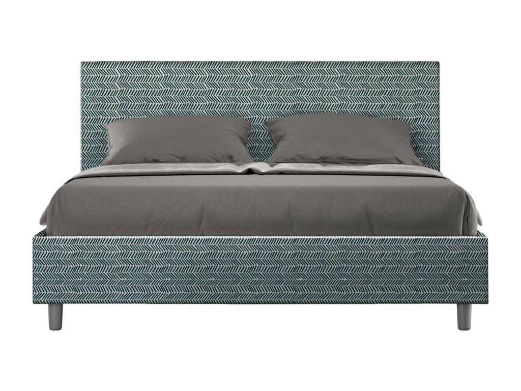 Bed with upholstered slatted base 160x210 Laviecasa fabric 8 blue Laviecasa KSRM95420