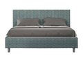 Bed with upholstered slatted base 160x210 Laviecasa fabric 8 blue Laviecasa KSRM95420