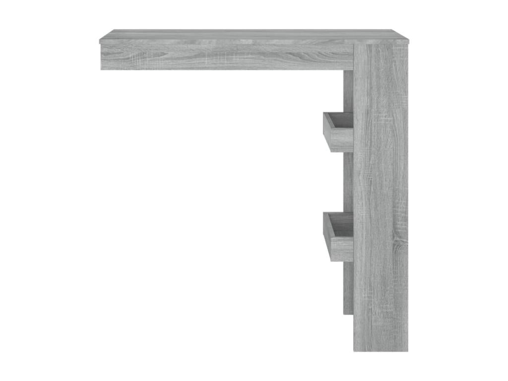 Meublori wall-mounted bar table, grey, 102x45x103.5 cm, engineered wood