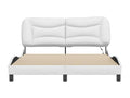 Bed frame with LED lighting, mattress not included, white, 160x200 cm