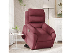 Burgundy red reclining armchair in fabric