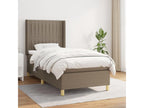 Upholstered bed base with Meublori mattress 90x200 cm Fabric