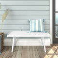 Plank and Beam Mid Century Single Wood Entryway Bench - 41.3 L x 16.5 W x 17.5 H
