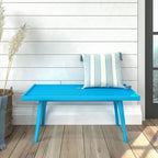 Plank and Beam Mid Century Single Wood Entryway Bench - 41.3 L x 16.5 W x 17.5 H